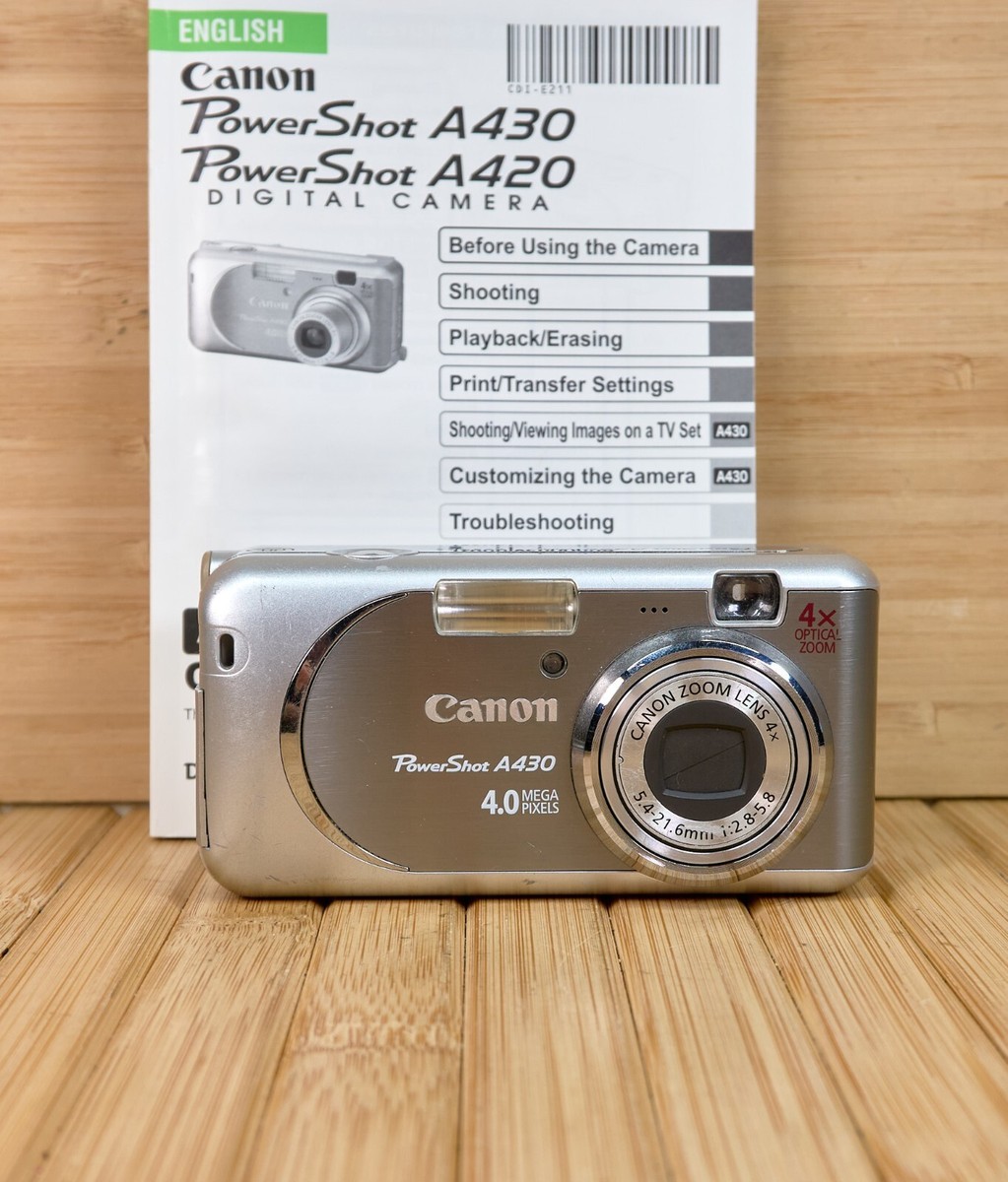 Canon PowerShot A430 4MP Digital Camera, with 4X Optical Zoom | eBay