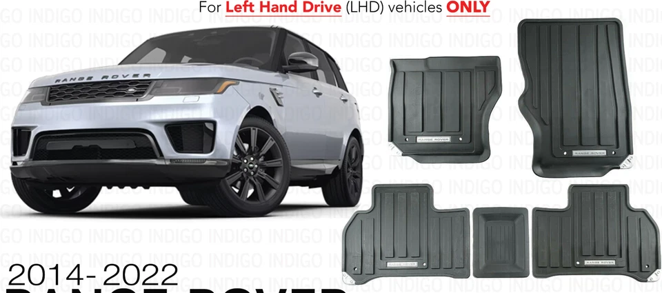 Комплект резиновых напольных ковриков для любой погоды 2014-2022 Range Rover Sport LHD - Изображение 2 из 4