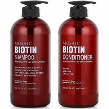 Mosaic Biotin Shampoo and Conditioner Set, 20.2 FL Oz Each