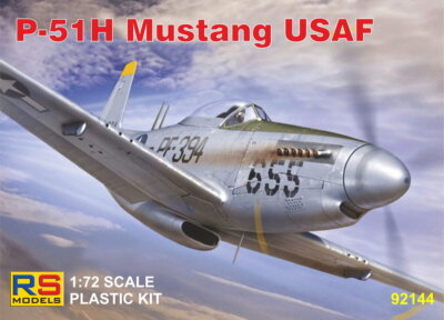 P-51h Mustang Usaf (4 Decal V. For Usa) 1:72 Plastic Model Kit RS MODELS