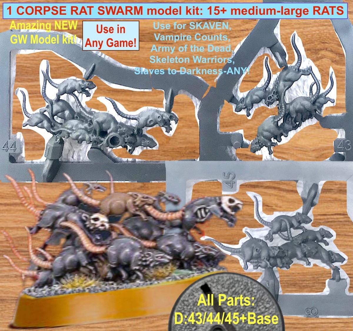 Warhammer - Meute De 14 Rats Géants - Citadel Miniatures - Skavens - Non Montés