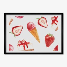 Tulup Photo 70x50cm MDF Cadre Le salon Décor Dessert