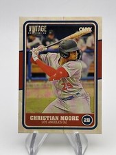 CHRISTIAN MOORE 2025 ONYX VINTAGE BASEBALL BASE CARD ANGELS PROSPECT