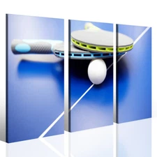 Canvas Print - Table Tennis Straight Shot - Dynamic Sports Paintings