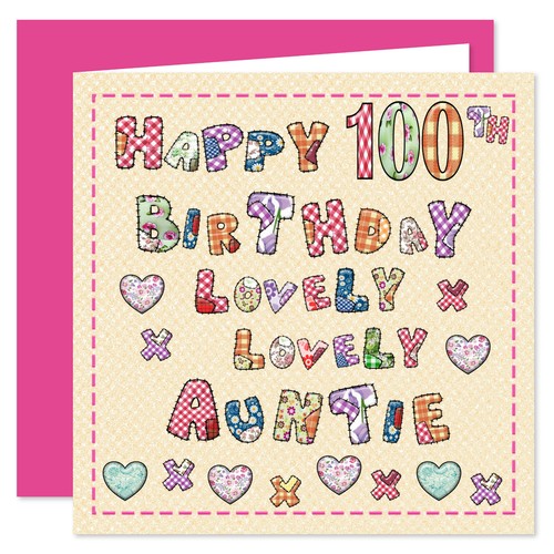 Auntie Happy Birthday Card - Age Range 25 - 100 Years - Lovely Lovely You Design - Picture 22 of 23