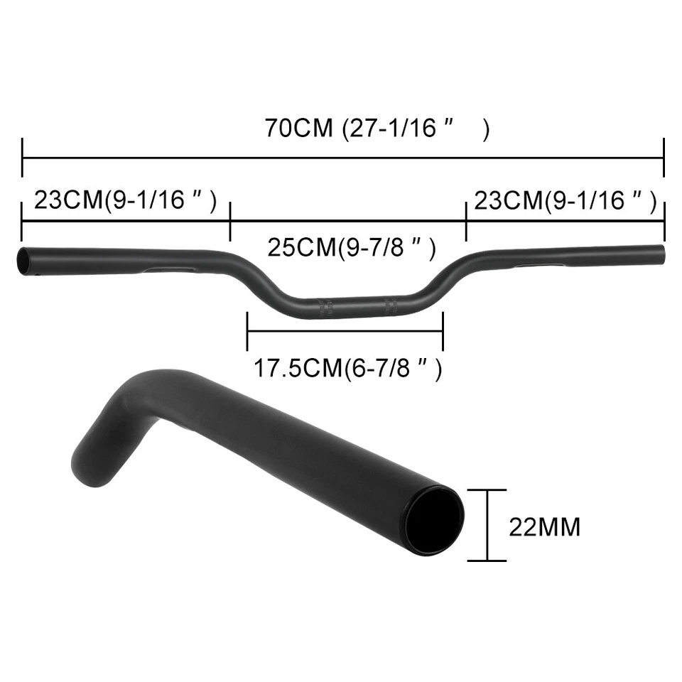Motorcycle 7/8" 22mm Handlebar Drag Bar For Honda Yamaha Suzuki Black Universal - Imagem 3 de 4