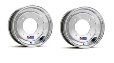 DWT Polished Front Rims 10" 10x4 2+2 4/156 Drag Race YFZ450 Banshee Raptor 700