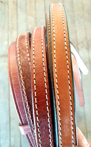 LEATHER SPLIT WESTERN STYLE REINS 6, 7 and 8ft lengths - Picture 3 of 3