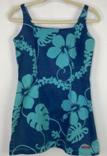 Lucky Brand Girls Denim Skirt Floral Sleeveless Square Neck Side Slit Zipper XL