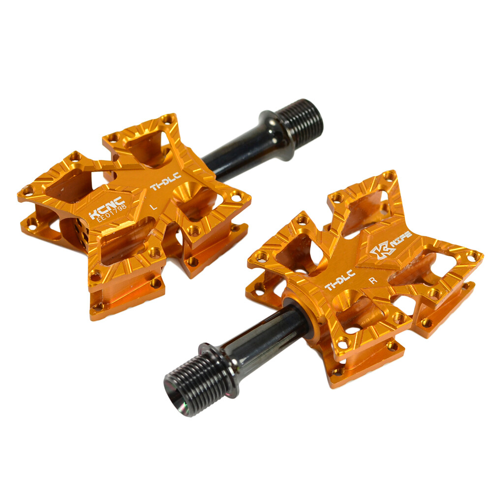 KCNC KNIFE Titanium Spindle Road Platform Pedals , Gold | eBay