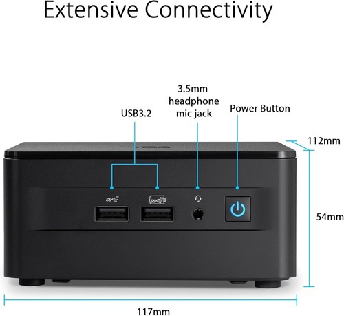 Asus NUC 13 Pro NUC13ANHi7 Windows System Intel Core i7-1360P Wi-Fi 6E - Bild 6 von 24