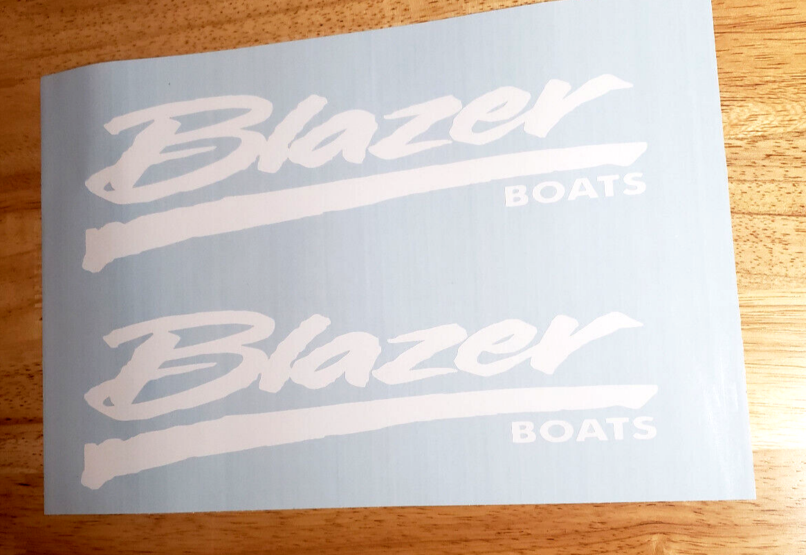 Blazer Boats Stickers Decals GLOSS WHITE 11