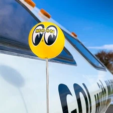 MOONEYES ANTENNA TOPPER BALL YELLOW  NEW STYLE   HOT ROD CUSTOMS   MOON SPEED