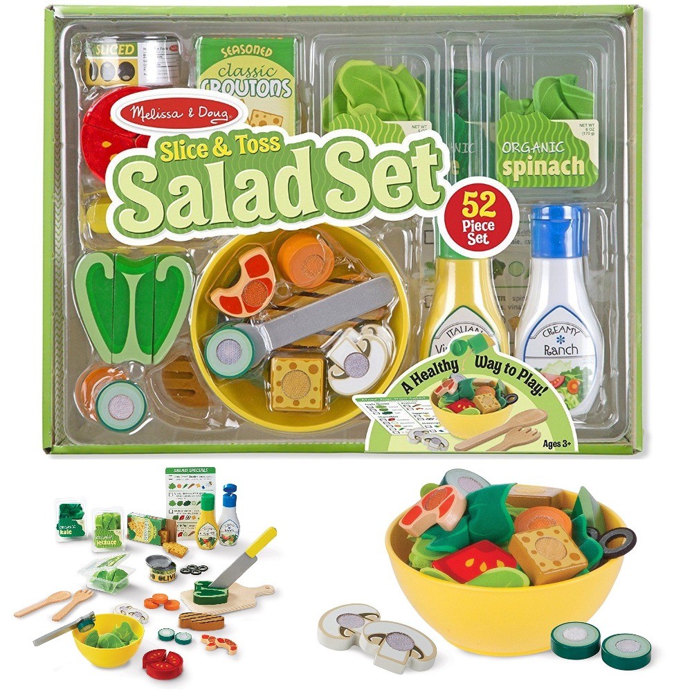 melissa & doug slice and bake wooden cookie play food set
