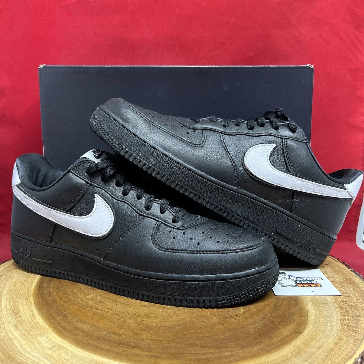 Nike Air Force 1 Low Retro QS SIZE 11.5 CQ0492-001 Black White OG Leather