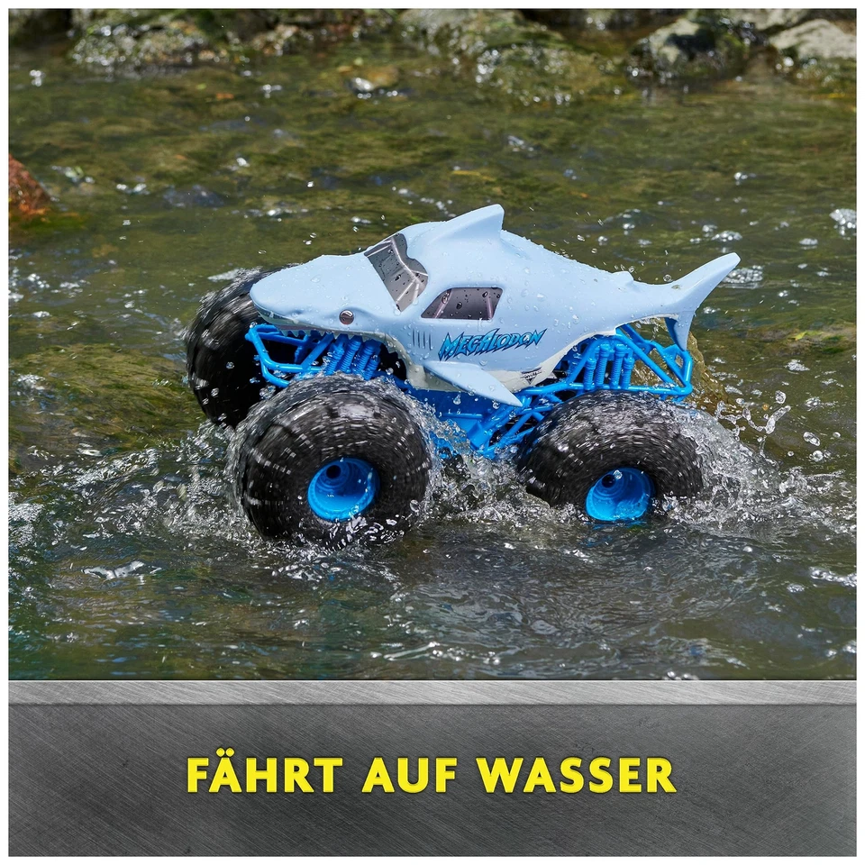Megalodon Storm RC Truck Amphibienfahrzeug in Hai-Optik für Land und Wasser M... - Bild 3 von 4