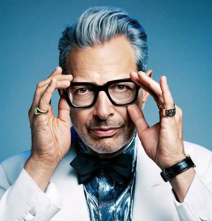 Mens Reading Glasses Jeff Goldblum Style Square Frame Retro Blue Light  Blocking