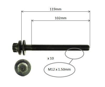 CYLINDER HEAD BOLT SET for FORD FALCON STD R6 XT LPI FG UTILITY 2011-14 4.0L VCT