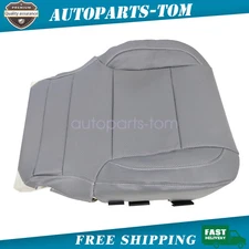 Driver Bottom PERFORATED Leather Seat Cover Gray For 14-19 Chevy Silverado 1500