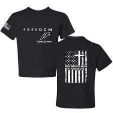 Charlie Kirk Just Defeated Death So You Can Live Boys Girls Youth T-Shirt