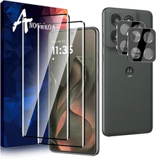 2 Pack Designed for Motorola Edge 2025 3D Screen protector + [2 Pack] Moto Edge