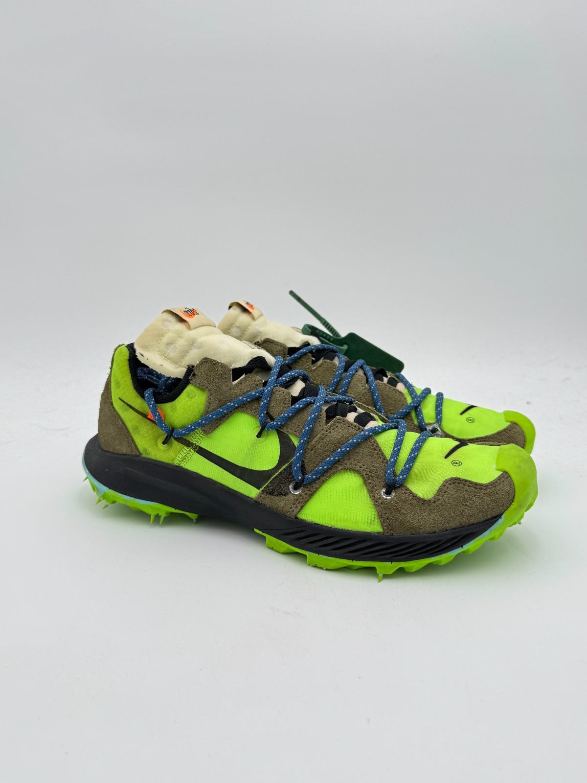 Taglia 9 5 M 11 W OFF WHITE x Nike Air Zoom Terra Kiger 5 verde elettrico