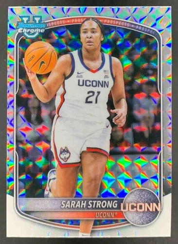 Sarah Strong 2025-26 Bowman Chrome Prospects Geometric Refractor Huskies