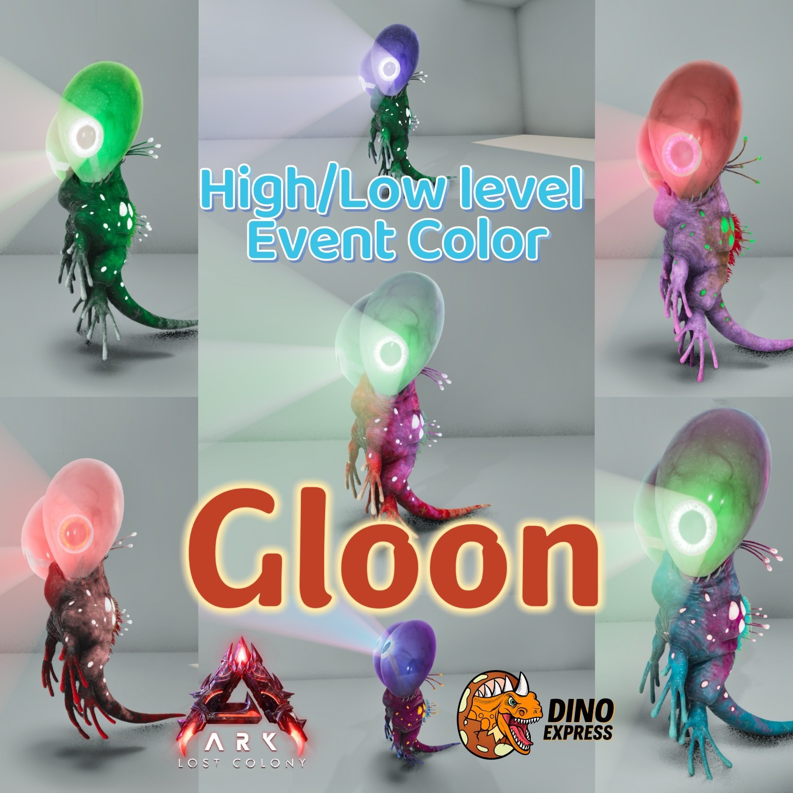 Gloon Event Color, High/Low Level ARK Survival Ascended ASA PVE PC/XBOX/PS