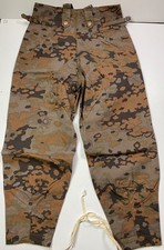 WWII GERMAN WAFFEN FALL OAK CAMO FIELD TROUSERS- SIZE 2 32-34 WAIST
