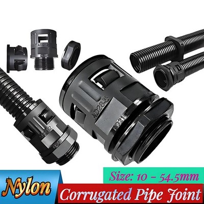Corrugated Cable Conduit Connector Joint for Black Cable Tidy Tube & Trunking