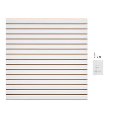 4 x 4 ft Slat Wall Paneling MDF White Garage Slatwall with Modular Design