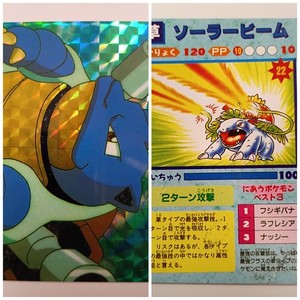 Vintage Japanese Pokemon Sticker Blastoise On Front, Venusaur On Back