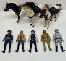 Vintage Legend Of The Lone Ranger Action Figure Lot 1980 Western Horses Gabriel