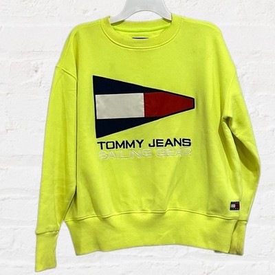 Vintage Tommy Hilfiger Sailing Gear Yellow Crewneck Sweatshirt Men's Sz Medium