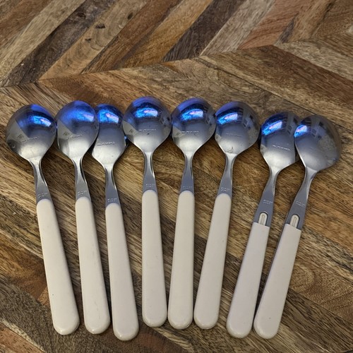 Pfaltzgraff JUNIPER 40 Pc Plastic Handle Stainless Flatware Some Damage - Picture 9 of 12