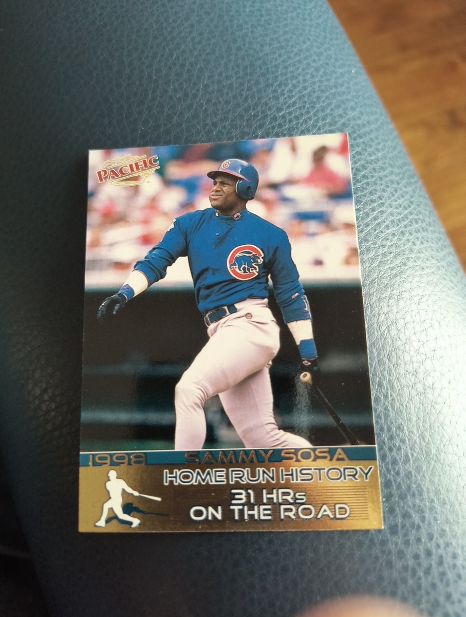 SAMMY SOSA 1998 PACIFIC HOME RUN HISTORY 31 HR'S ON THE ROAD #52