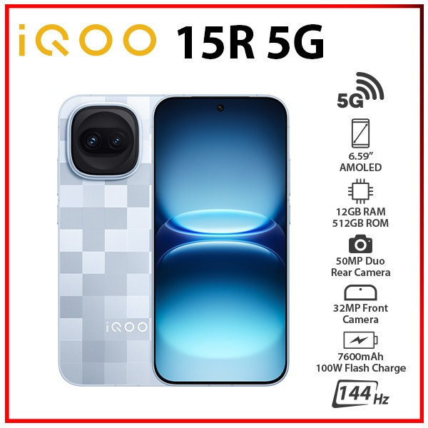 iQOO 15R 5G (Triumph Silver）グローバル版 iQOO 15R 5G 12GB+512GB PIXEL SILVER Unlocked Dual SIM Android Cell