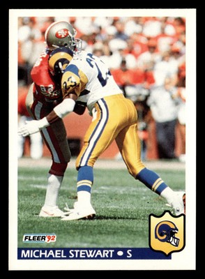 #ad Michael Stewart 1992 Fleer #219 Los Angeles Rams FREE SHIPPING *091 $0.99