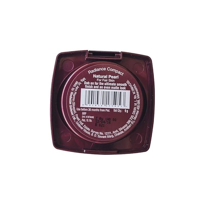 Lakme Radiance Compact Powder, Pearl, Matte Finish Face Makeup - With Vitamin E - Image 3 of 4