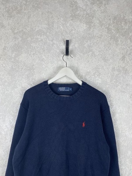 Men Polo Ralph Lauren Sweater Navy M #CO0M
