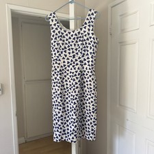 Saks Fifth Avenue Women’s White And Blue Print Dress Size 8