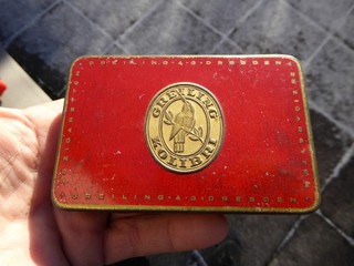 Alte Blechdose Zigarettendose 25 Greiling Kolibri Cigarettes Tin