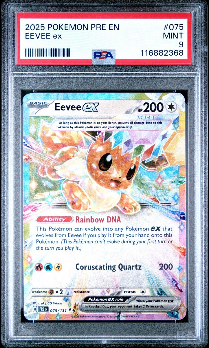 2025 POKEMON PRE EN-PRISMATIC EVOLUTIONS #075 EEVEE EX PSA 9 | eBay