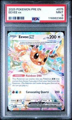 2025 POKEMON PRE EN-PRISMATIC EVOLUTIONS #075 EEVEE EX PSA 9 | eBay