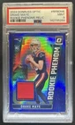 2024 Donruss Optic Drake Maye Rookie Phenoms RC Jersey Blue Hyper #RPB-DME PSA 9