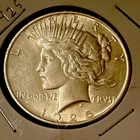 1925 Philadelphia Peace Silver Dollar Coin, would think AU. See pictures