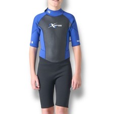 NWT XPS Neoprene Spring Wetsuit Black Blue Water Ocean Surfing Scuba Youth Sz M