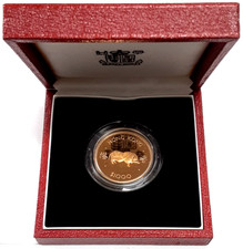 1983 Hong Kong $1000 Gold Coin-KM#51 Year of the Pig Gem Proof in Case
