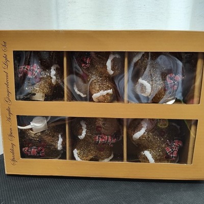 Old Fashioned Ginger And Spice Light Up Set Of 6 Gingerbread Men NIB Tested