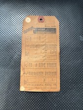 Vintage 1950s Mehring's Heating Supply Peoria IL Gas Serviceman Chart Card Tag